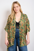 קימונו הדפס ירוק