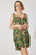 שמלת מונקו מנומר ירוק/חרדל